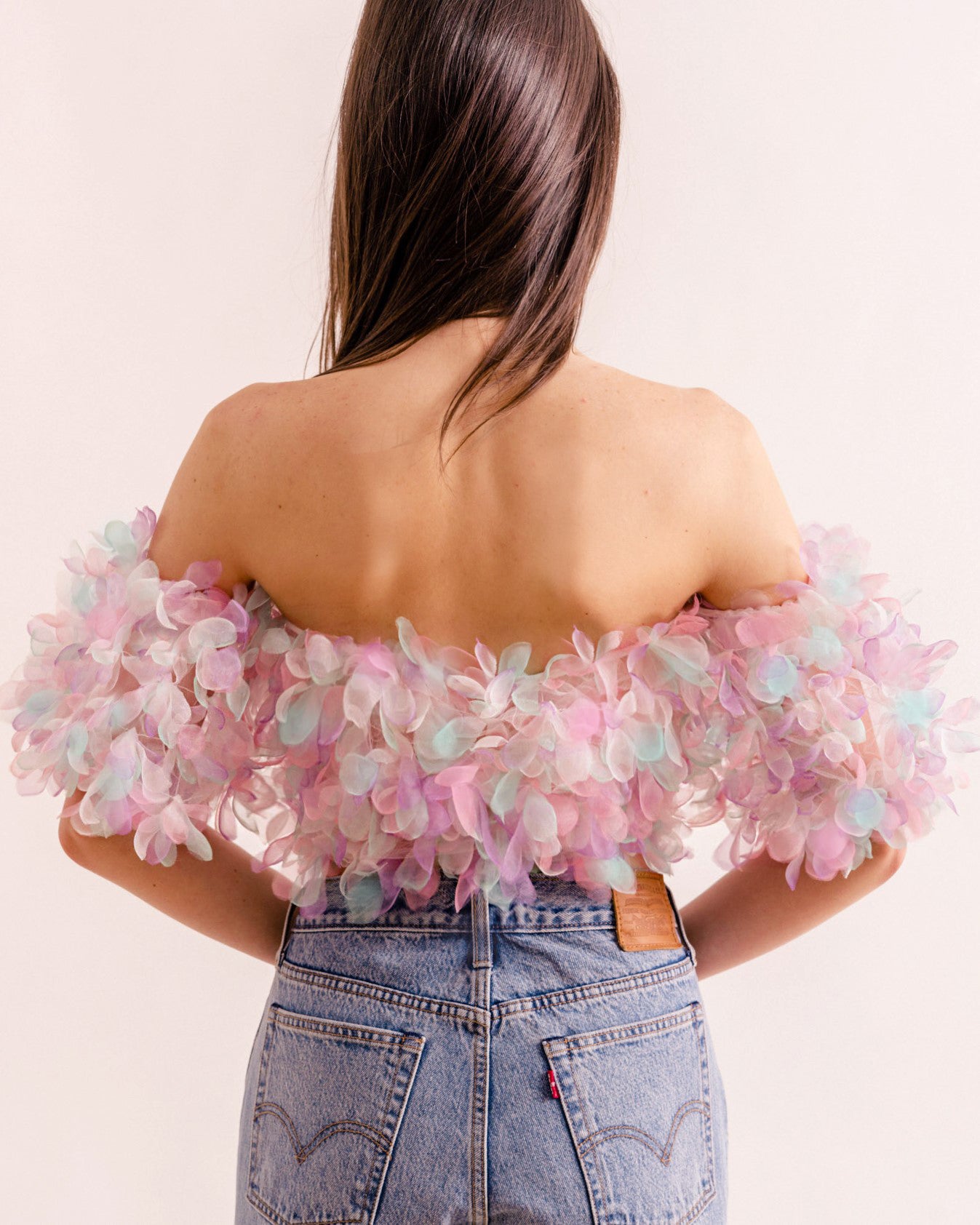 Pastel Organza Crop Top