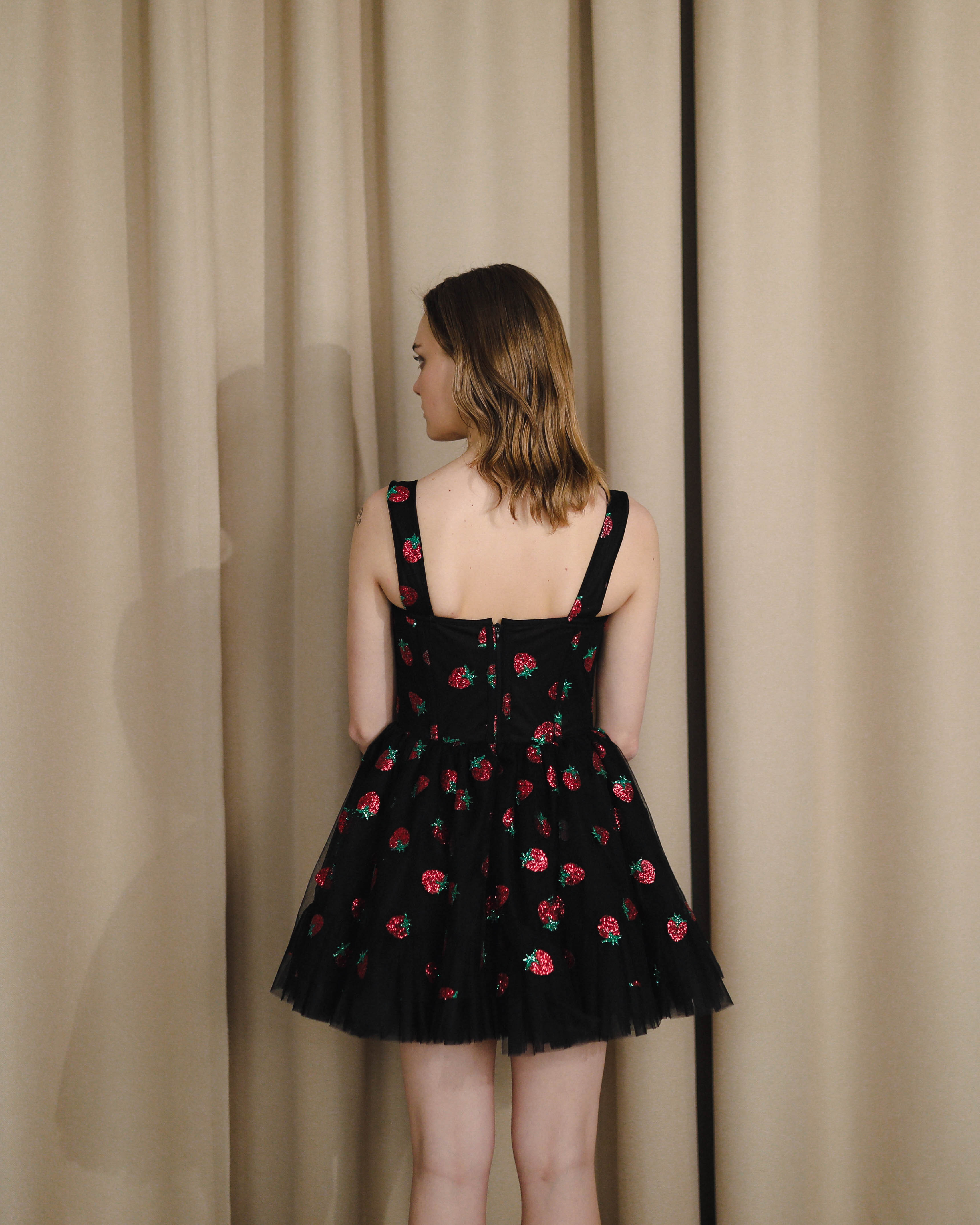 Corset Strawberry Mini Dress