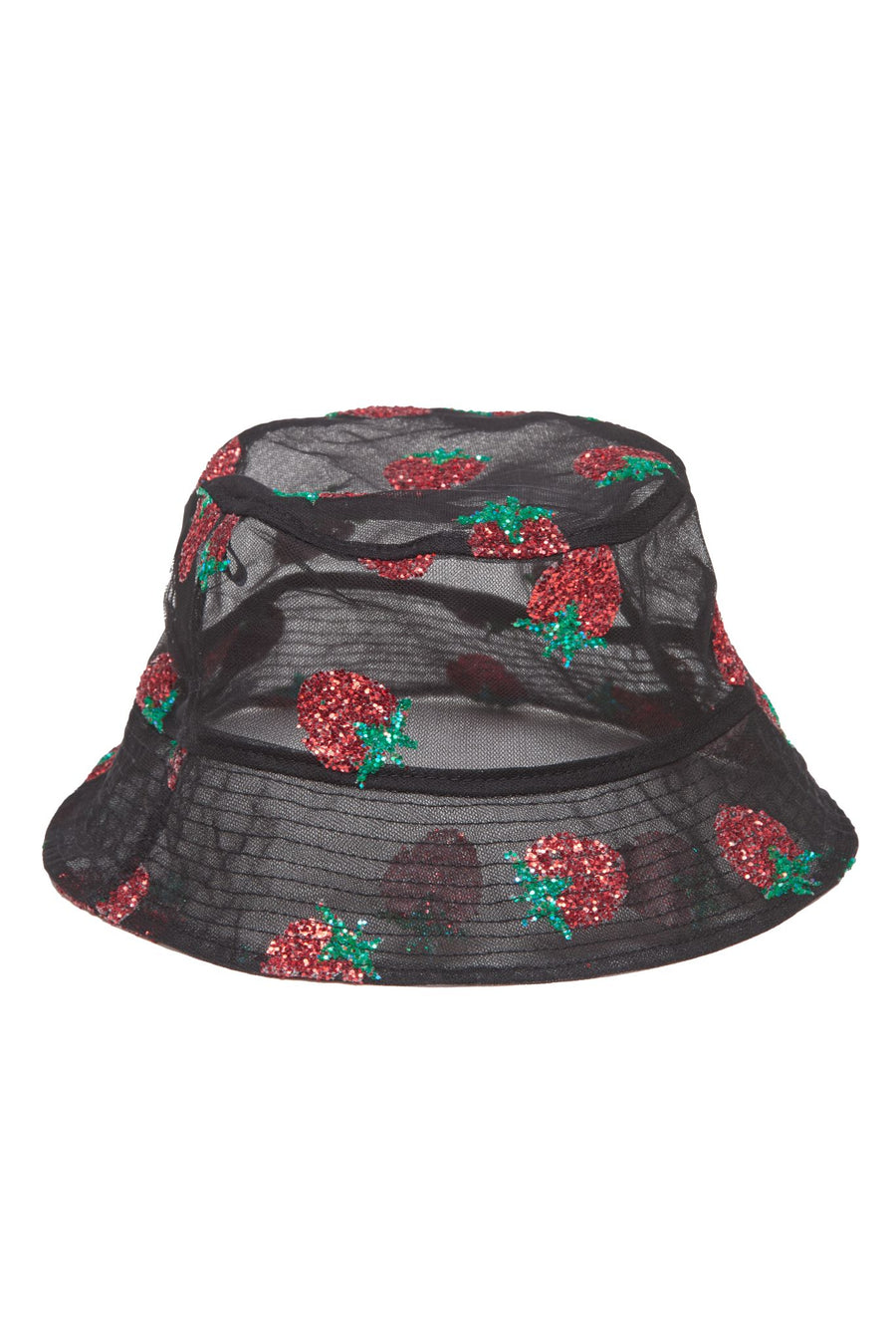 Strawberry Black Bucket Hat