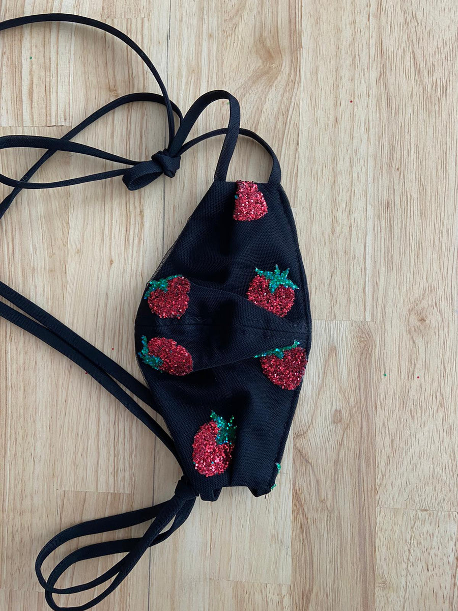 Strawberry Face Mask Black