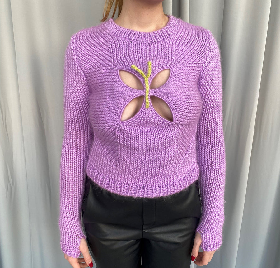 Superhero Knit Sweater Purple
