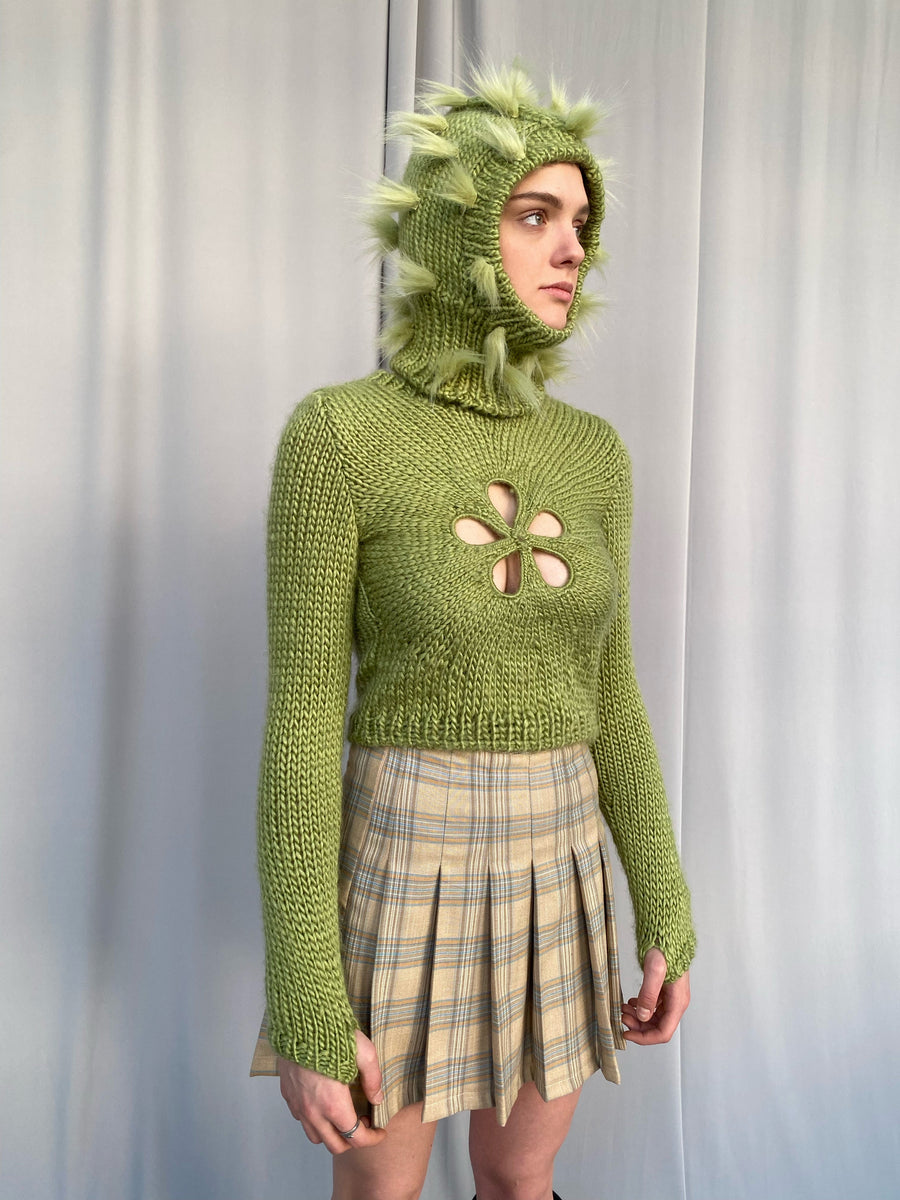 Superhero Knit Sweater Green