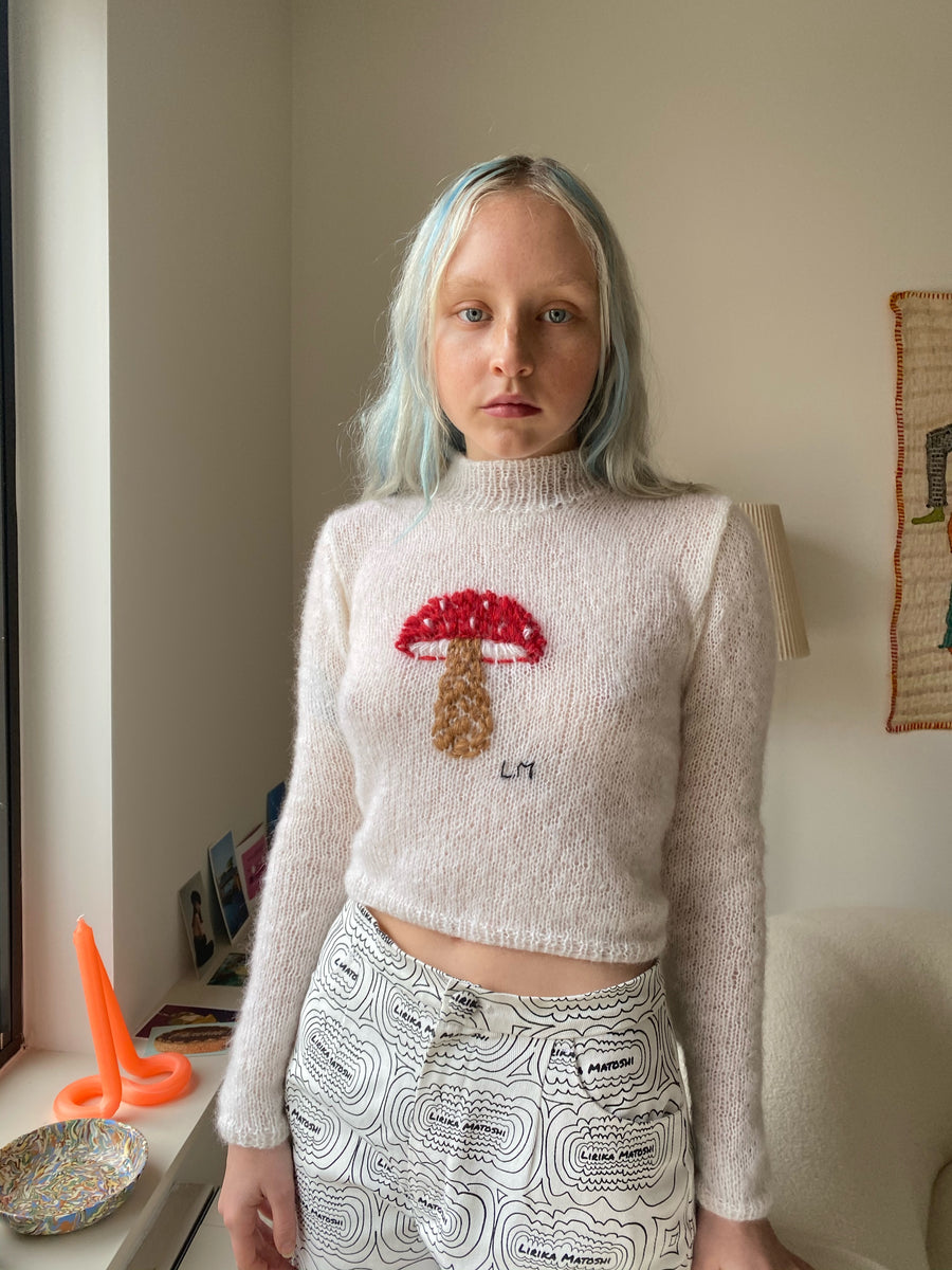 Mushroom Mohair Sweater