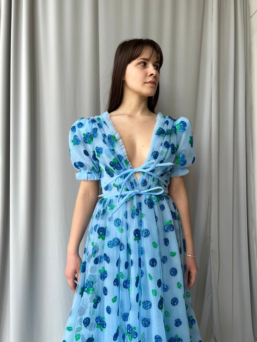 Blueberry Midi Dress – Lirika Matoshi