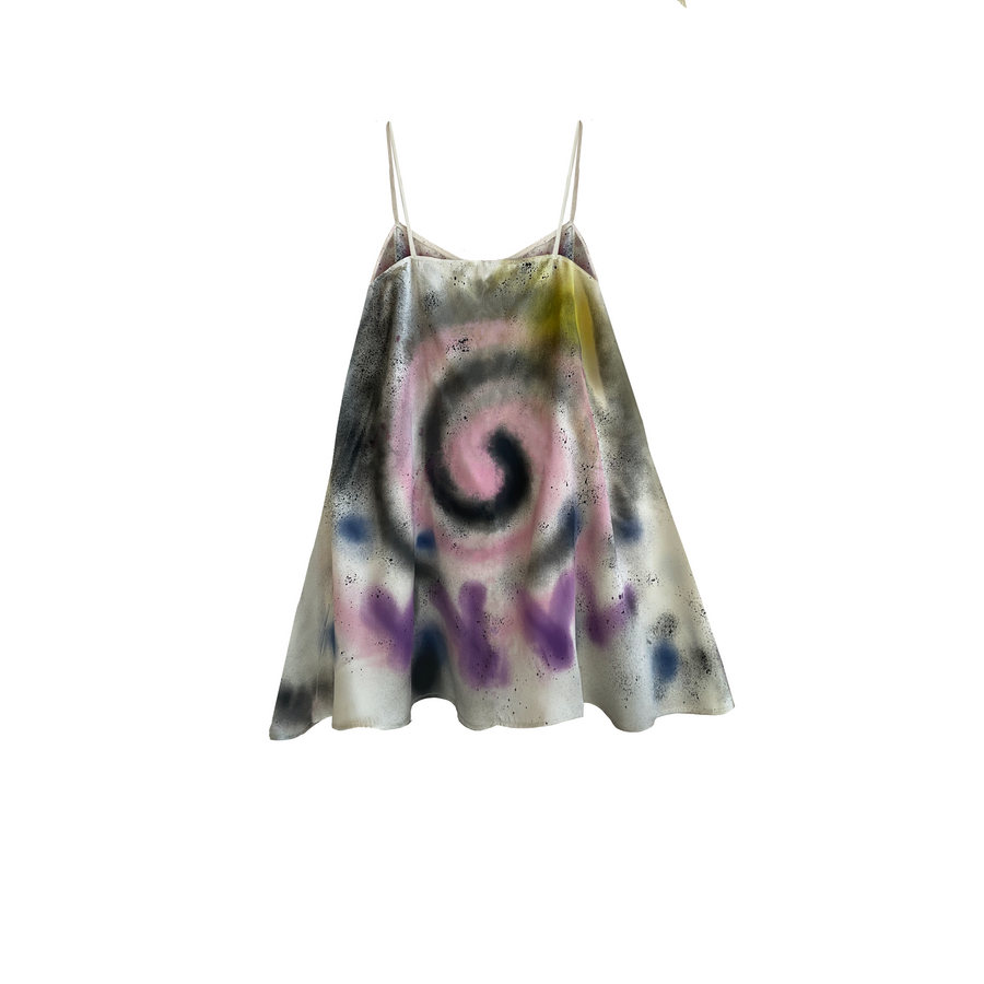 Spray Painted Silk Dress
