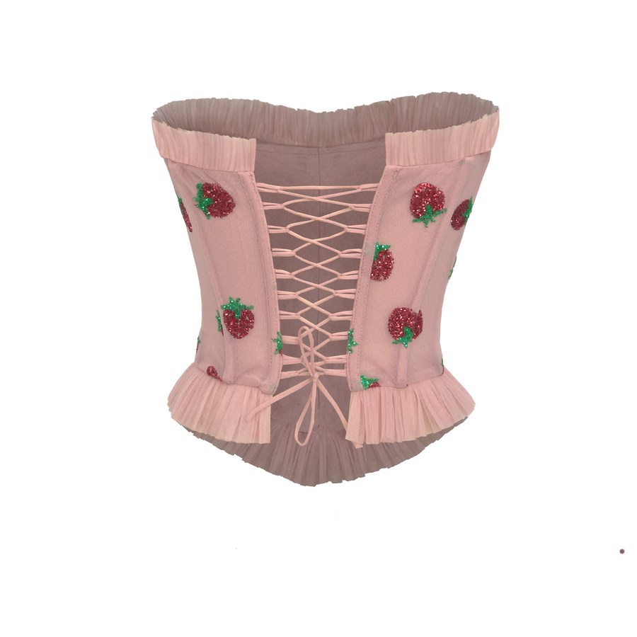 Chocolate Covered Strawberry Underbust Corset