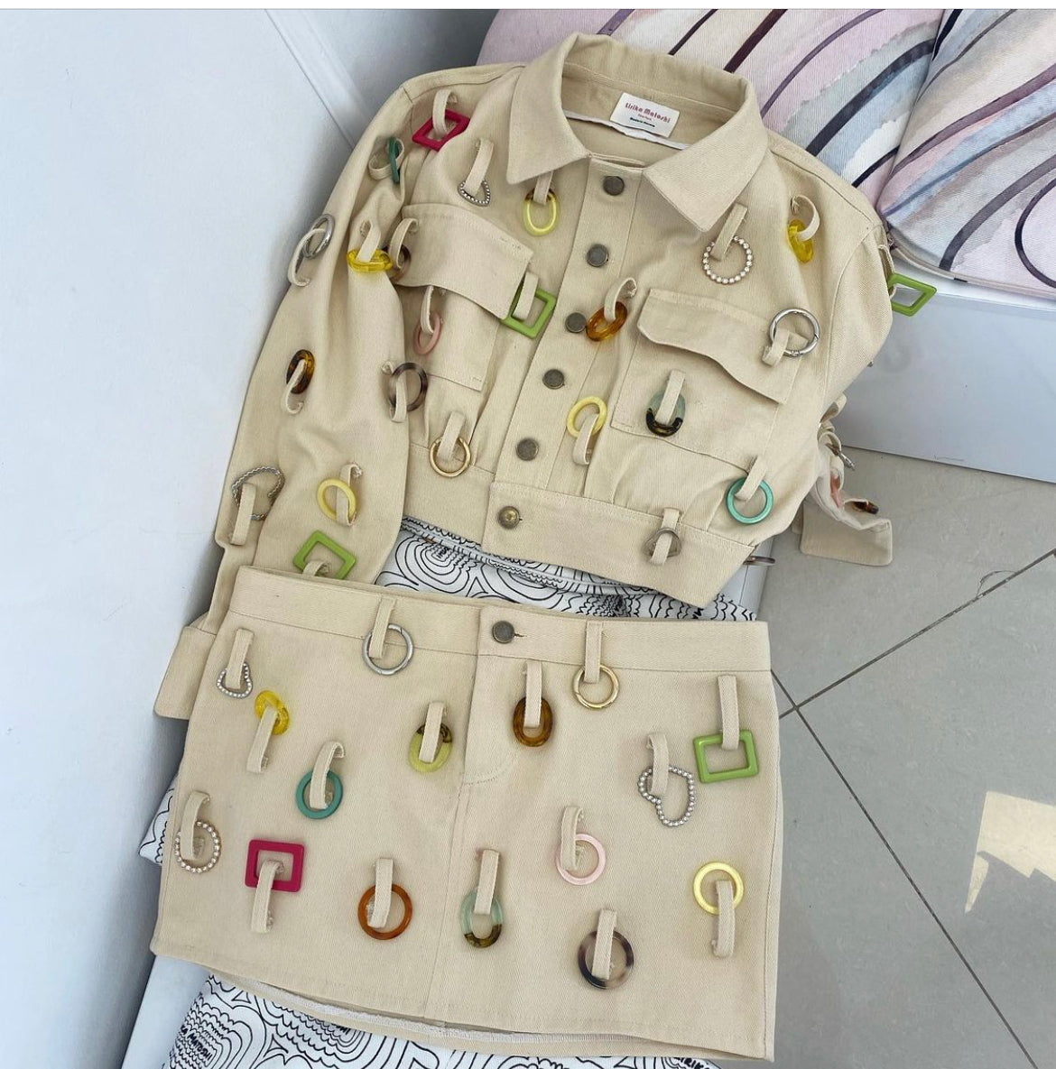 Hoops Jacket and Skirt